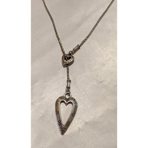 Brighton Jewelry - Brighton Shower Of Hearts Necklace Silver Plated Adjustable Tiered Hearts GUC